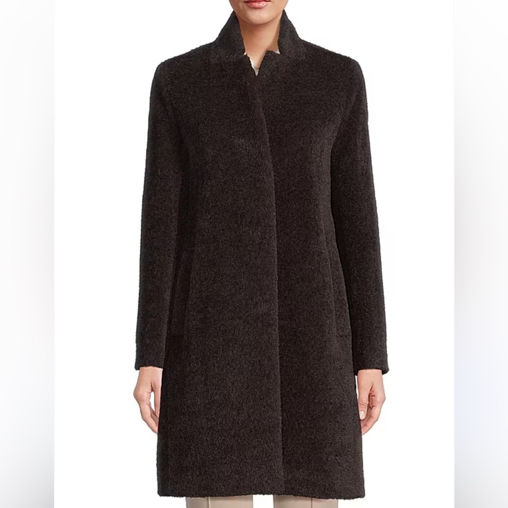 Cinzia Rocca Wool/Alpaca High Neck Coat • SM